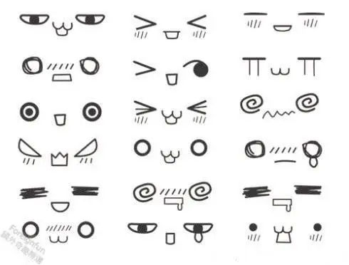 表情简笔画 - 缘水禅心