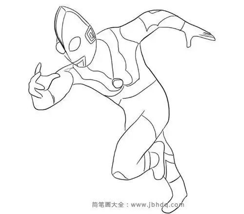 初代奥特曼发光线简笔画