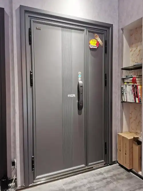 今天把入户门定了,好好看的灰色