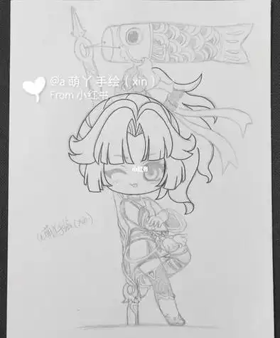 王者荣耀小鱼简笔画集