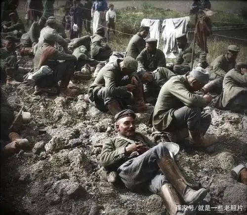 战俘营中度过世界大战,一战德军战俘彩色老照片