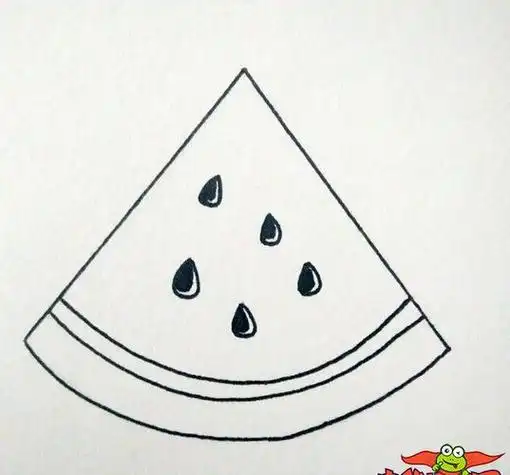 儿童简笔画西瓜的简单画法