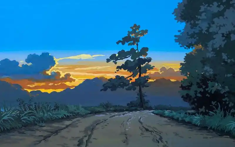 【不透明水彩】宫崎骏动漫龙猫场景手绘讲解教程.