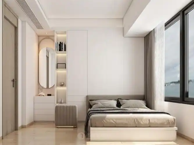 我也要装成这样次卧|现代简约130m05现代简约五居室次卧装修效果图