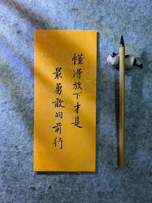 楼楼手写懂得放下才是最勇敢的前行