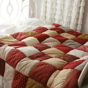 annamong 拼布碎花格子纯棉空调被床单两用 韩国纯手工定制