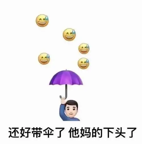 还好带伞了他妈的下头了滴汗无语表情包合集67斗图表情