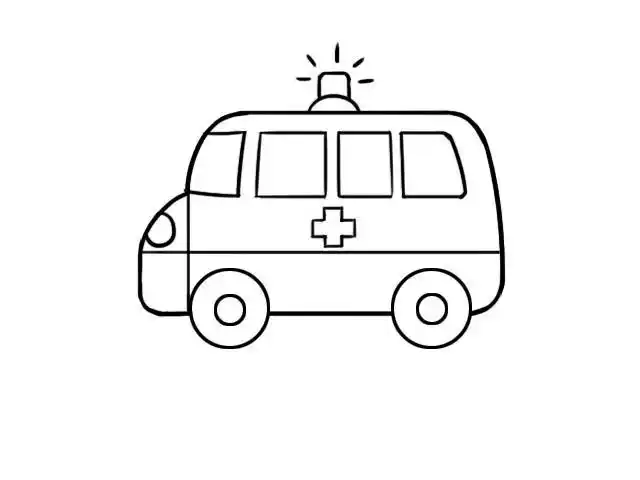 救护车简笔画救护车简笔画画法