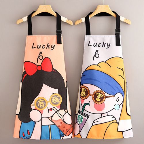 家用厨房做饭网红洋气围裙女帆布防污透气上班工作服2022新款围腰