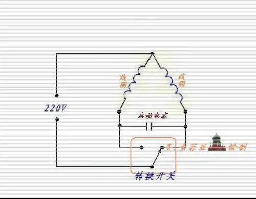 单相电机六根头正反转怎么接