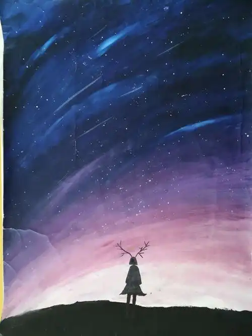 邹华洁的意境水粉画