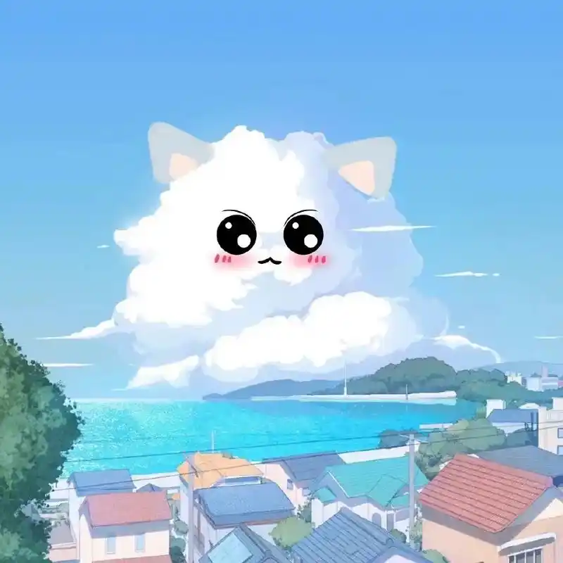 云朵小动物,可可爱爱~cr:网络,侵删~#云朵 #头像 #云 - 抖音
