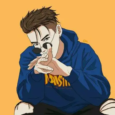 吴亦凡卡通头像 背影篮球 - 男生带字头像!