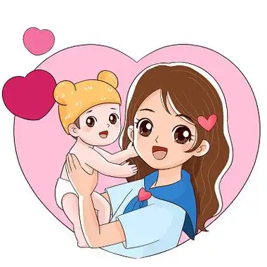 卡通可爱母婴妈妈和婴儿形象素材