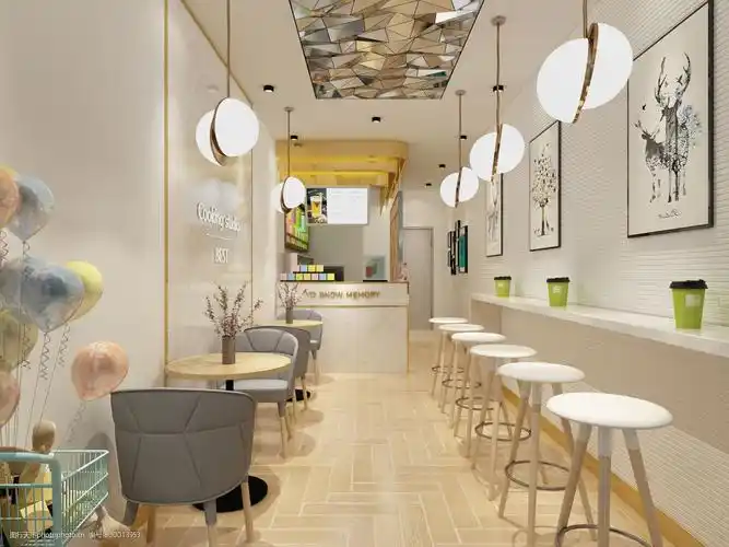 奶茶店装修效果图