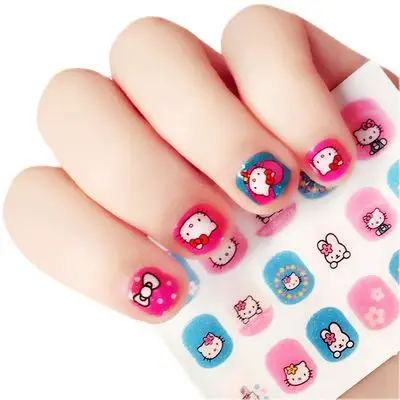 韩国公主女孩美甲贴花儿童宝宝卡通指甲贴小朋友安全环保指甲贴纸