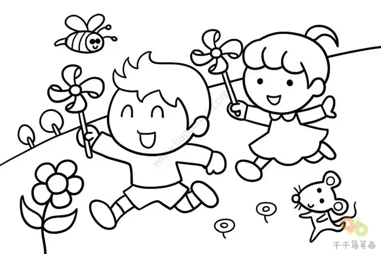 小朋友简笔画大全小朋友简笔画图片,孩子简笔画图片,情景简笔画图片
