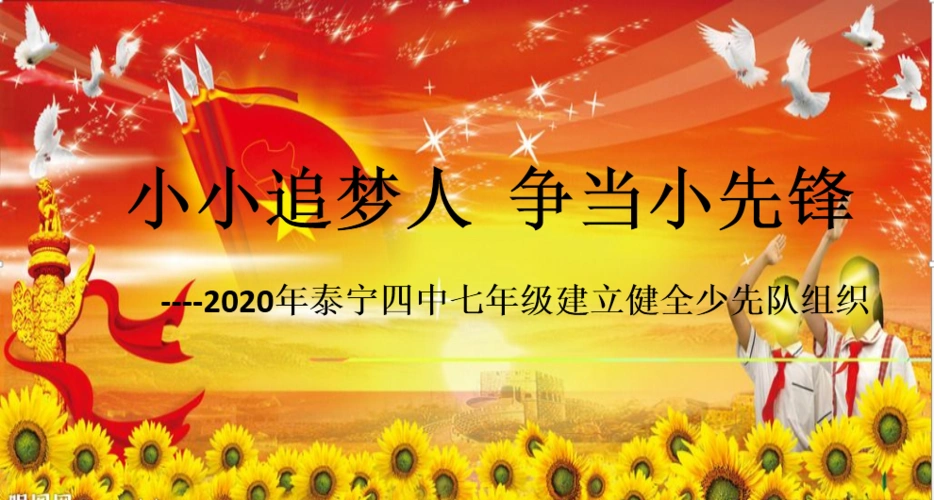 小小追梦人,争当小先锋——2020年泰宁四中七年级建立健全少先队组织