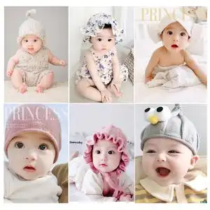 新生可爱宝宝海报照片娃娃画报孕妇备孕胎教大图片墙贴画女bb贴画