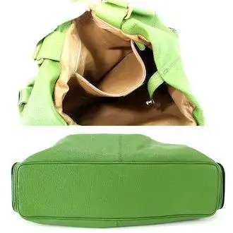 宝格丽bvlgari裏安尼大手提包皮革绿色[中古]名牌