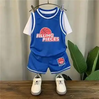 儿童篮球服套装新款宝宝篮球服速干衣短袖运动两件套小孩子的衣服