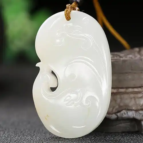福运中国玉雕大师葛洪作品新疆和田玉白玉籽料吊坠挂件11.74克