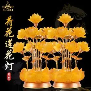 供佛长明灯佛前佛前荷花灯插电节能型家用简约现代莲花灯led新款