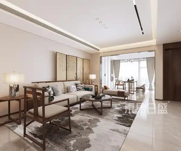 >首页>装修案例>万林府128㎡现代中式风格案例效果图>更多客厅装修