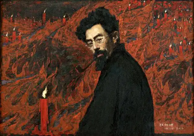 用经典的红色绘画来纪念建党95周年