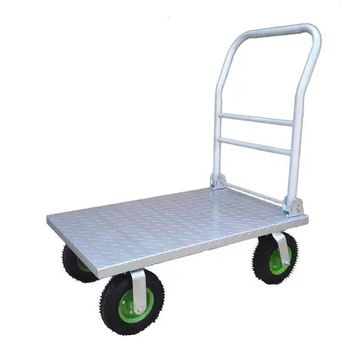 平板车手推车搬运静音充气轮小拖车家用折叠拉货平板手推车