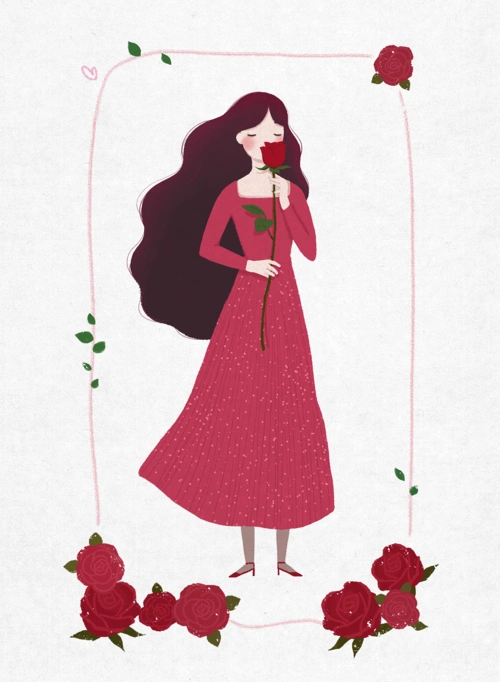 甜蜜的玫瑰女孩