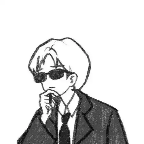 男生头像极简风线条男头