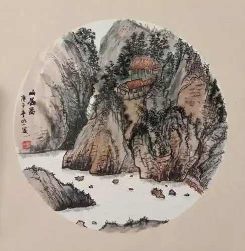 如一《居士》的一组国画山水小品
