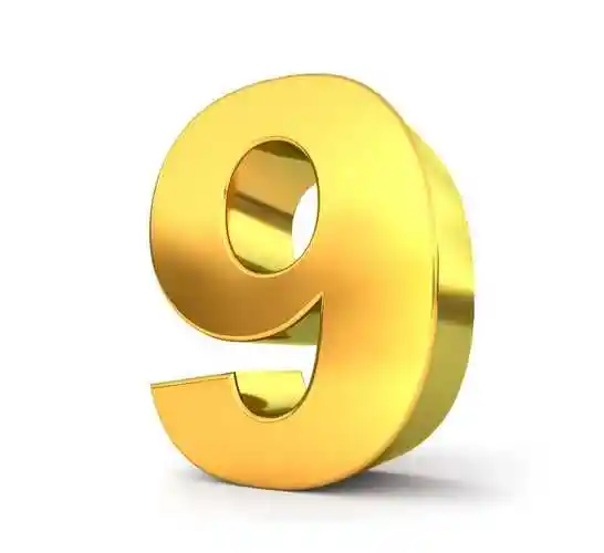 白色背景上的立体数字四