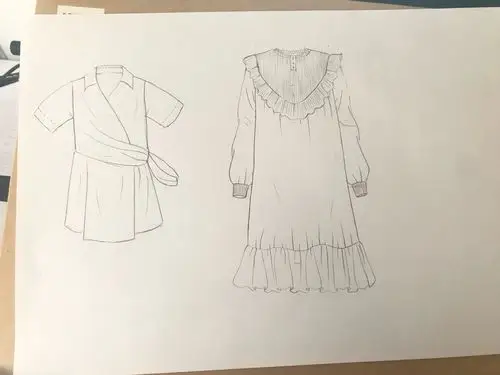 手绘款式图-服装画/服装设计手稿 - 穿针引线服装论坛