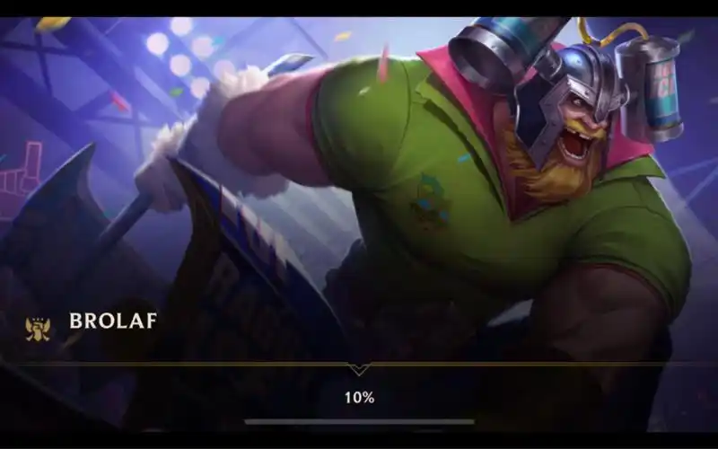 李大饼的lol手游日常lol手游奥拉夫皮肤铁哥们特效