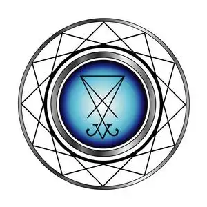 矢量图的神秘永恒地狱的恶魔,邪恶的路西法无缝的模式与神秘的符号