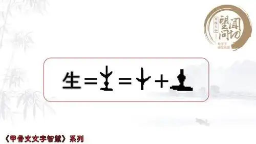 成功与成就的根本~"生"字_甲骨文智慧 成功与成就的根本_人文