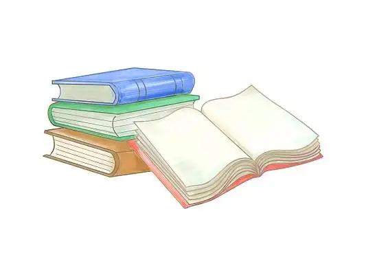 彩色手绘卡通书本书书籍学习教育元素png素材