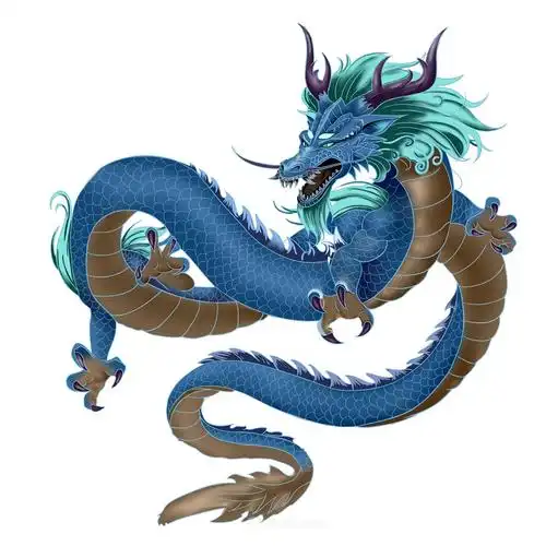 png空底威严的龙绘画图片