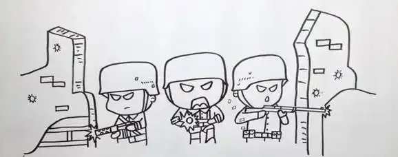 日本鬼子军官简笔画 - 简单简笔画