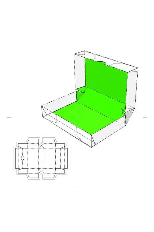 创意包装盒纸盒展开矢量模板
