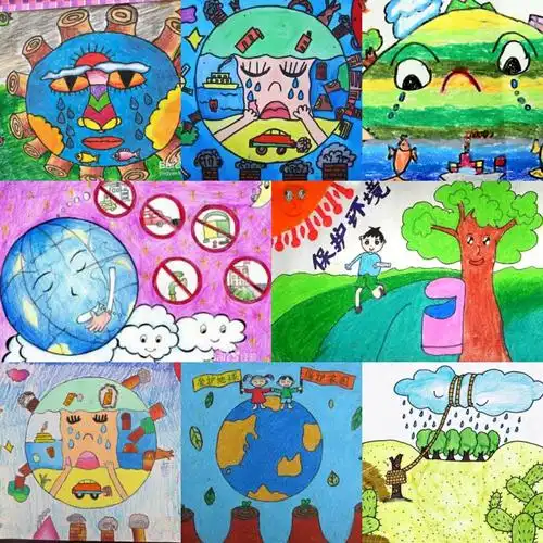 小朋友,快快行动起来,绘画《保护地球》宣传画吧!
