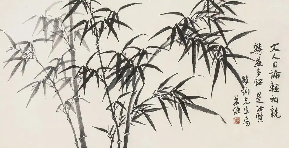 叶恭绰 墨竹 镜心 纸本他的画以墨竹最精,在一题跋中他写道:"昔人谓画