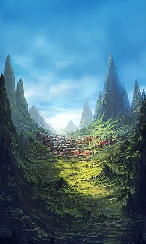 巨像大陆游戏原画场景