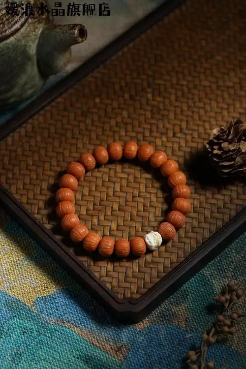 媛渡 念珠108颗【小尺寸土豪手串】猴头手串核桃矮桩手持念珠佛珠男盘