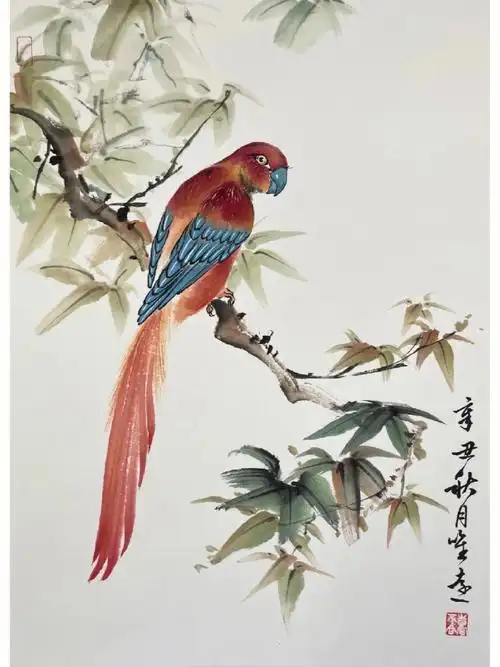 鹦鹉国画教程步骤图笔记