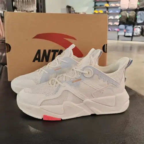 安踏g6板鞋女2022夏季新款时尚网面透气舒适运动休闲鞋