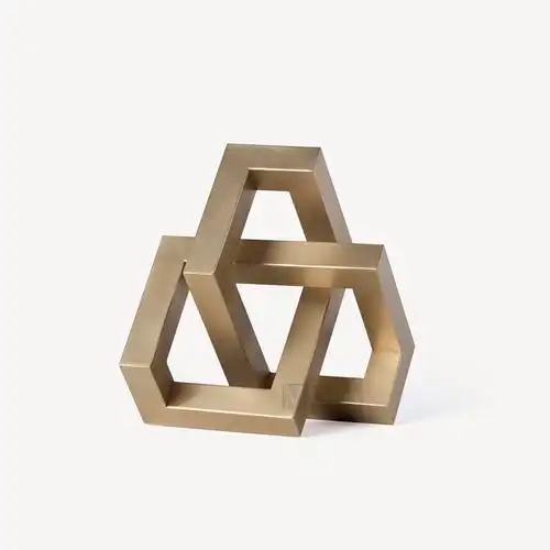 现代简约立体几何摆件样板间书房红酒架办公室桌面陶瓷工艺品摆设