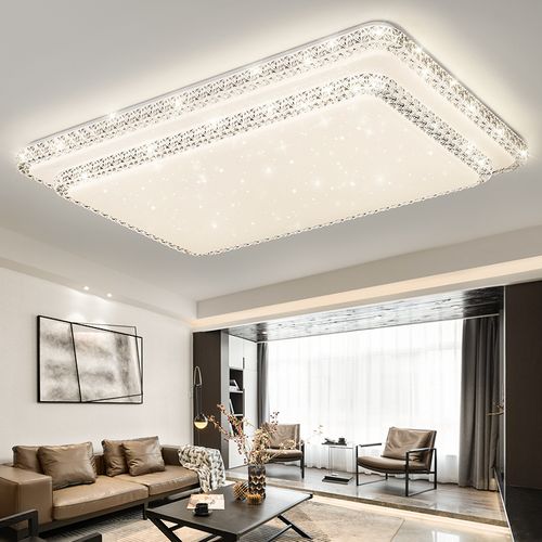 客厅灯2022年新款led吸顶灯水晶灯具现代简约大气轻奢风大厅主灯